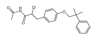 N-acetyl-2-chloro-3-<4-(2-methyl-2-phenylpropyloxy)phenyl>propionamide结构式