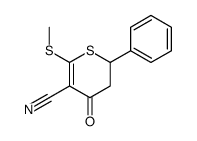 6-methylsulfanyl-4-oxo-2-phenyl-2,3-dihydrothiopyran-5-carbonitrile Structure