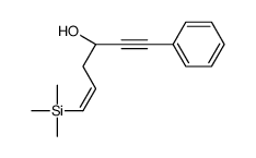 (3R)-1-phenyl-6-trimethylsilylhex-5-en-1-yn-3-ol结构式