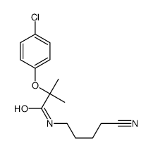 2-(4-chlorophenoxy)-N-(4-cyanobutyl)-2-methylpropanamide Structure