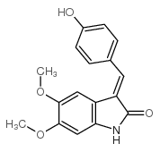 (E)-5,6-Dimethoxy-3-(4-hydroxybenzylidene)-1H-indolin-2-one结构式