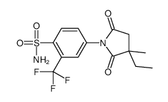 4-(3-ethyl-3-methyl-2,5-dioxopyrrolidin-1-yl)-2-(trifluoromethyl)benzenesulfonamide structure