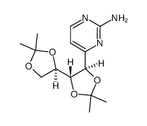 2-amino-4-(1,2:3,4-di-O-isopropylidene-D-arabino-tetritol-1-yl)pyrimidine Structure