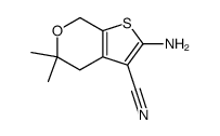 2-amino-5,5-dimethyl-3-cyano-4,5-dihydro-7H-thieno<2,3-c>pyran Structure