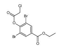 ethyl 3,5-dibromo-4-(2-chloroacetyl)oxybenzoate结构式