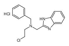 1H-benzimidazol-2-ylmethyl-benzyl-(2-chloroethyl)azanium,chloride结构式