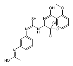 N-[1-[(3-acetamidophenyl)carbamothioylamino]-2,2,2-trichloroethyl]-2-methoxybenzamide Structure