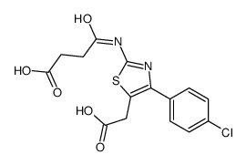 4-[[5-(carboxymethyl)-4-(4-chlorophenyl)-1,3-thiazol-2-yl]amino]-4-oxobutanoic acid Structure