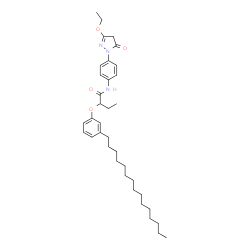 3-Ethoxy-1-[4-[2-(3-pentadecylphenoxy)butanoylamino]phenyl]-2-pyrazolin-5-one结构式