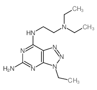 N-(2-diethylaminoethyl)-9-ethyl-2,4,7,8,9-pentazabicyclo[4.3.0]nona-1,3,5,7-tetraene-3,5-diamine picture