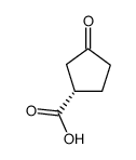 (-)-(S)-3-oxocyclopentanecarboxylic acid structure