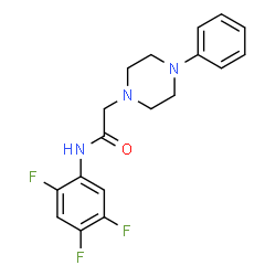 2-(4-PHENYLPIPERAZINO)-N-(2,4,5-TRIFLUOROPHENYL)ACETAMIDE结构式