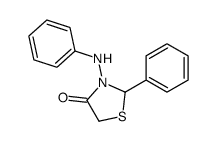 3-anilino-2-phenyl-1,3-thiazolidin-4-one结构式