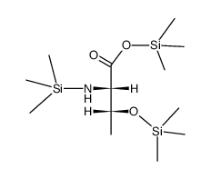 (2S,3R)-2-(Trimethylsilylamino)-3-(trimethylsilyloxy)butanoic acid trimethylsilyl ester结构式