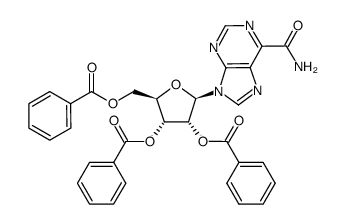 9-(2,3,5-tri-O-benzoyl-β-D-ribofuranosyl)purine-6-carboxamide Structure