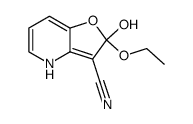 2-hydroxy-2-ethoxy-3-cyano-4H-furo[3,2-b]pyridine结构式