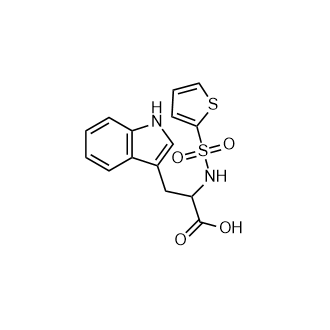 3-(1h-Indol-3-yl)-2-(thiophene-2-sulfonamido)propanoic acid Structure