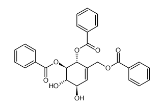 (1R,2S,3R,4R)-3,4-di-O-benzoyl-5-(benzyloxymethyl)-5-cyclohexene-1,2,3,4-tetraol结构式