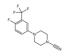 4-[4-fluoro-3-(trifluoromethyl)phenyl]piperazine-1-carbonitrile结构式