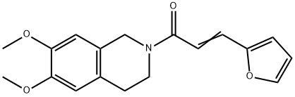 (E)-1-(6,7-dimethoxy-3,4-dihydro-1H-isoquinolin-2-yl)-3-(furan-2-yl)prop-2-en-1-one Structure
