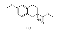 2-AMINO-6-METHOXY-1,2,3,4-TETRAHYDRO-NAPHTHALENE-2-CARBOXYLIC ACID METHYL ESTER HYDROCHLORIDE Structure