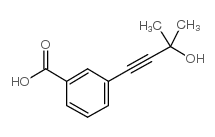 3-(3-hydroxy-3-methylbut-1-ynyl)benzoic acid structure