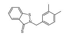 2-[(3,4-dimethylphenyl)methyl]-1,2-benzothiazole-3-thione Structure