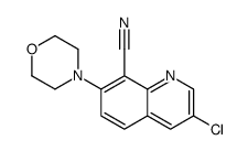 3-chloro-7-morpholin-4-ylquinoline-8-carbonitrile结构式