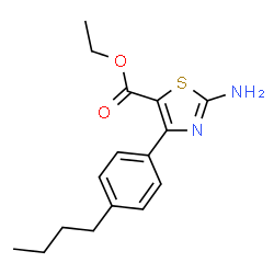 2-AMINO-4-(4-BUTYLPHENYL)-5-THIAZOLECARBOXYLIC ACID ETHYL ESTER结构式