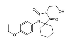 1-(p-Ethoxyphenyl)-3-(2-hydroxyethyl)-1,3-diazaspiro[4.5]decane-2,4-dione Structure