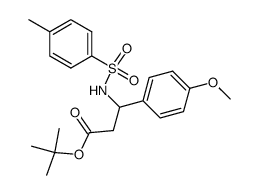 tert-butyl 3-(4-methoxyphenyl)-3-((4-methylphenyl)sulfonamido)propanoate Structure