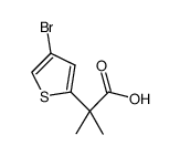 2-(4-bromothiophen-2-yl)-2-methylpropanoic acid Structure