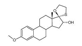 16α-Hydroxy-3-methoxy-oestra-1,3,5(10)-trien-17-on-ethylenhemithioketal结构式