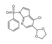 4-Chloro-5-(1,3-dioxolan-2-yl)-1-(phenylsulfonyl)-1H-pyrrolo[2,3- b]pyridine图片