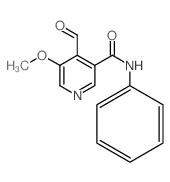 4-甲酰基-5-甲氧基-N-苯基烟酰胺结构式