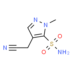 1H-Pyrazole-5-sulfonamide,4-(cyanomethyl)-1-methyl-(9CI) structure