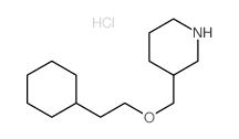 3-[(2-Cyclohexylethoxy)methyl]piperidine hydrochloride Structure