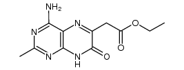 4-amino-6-ethoxycarbonylmethyl-2-methyl-7(8H)-pteridone Structure