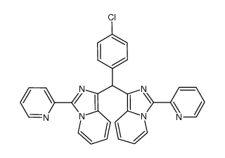 bis(3-(2-pyridyl)-1-imidazo[1,5-a]pyridyl)-4-chlorophenylmethane结构式