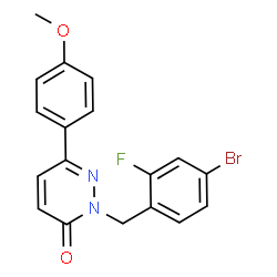 2-(4-bromo-2-fluorobenzyl)-6-(4-methoxyphenyl)pyridazin-3(2H)-one Structure