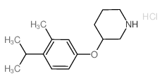 3-(4-Isopropyl-3-methylphenoxy)piperidine hydrochloride结构式