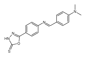 5-[4-(4-N,N-dimethylaminobenzylideneamino)phenyl]-1,3,4-oxadiazole-2(3H)-thione Structure