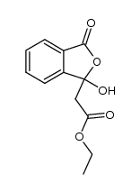 ethyl 1,3-dihydro-1-hydroxy-3-oxo-1-isobenzofuranacetate结构式