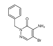 4-amino-2-benzyl-5-bromopyridazin-3(2H)-one结构式