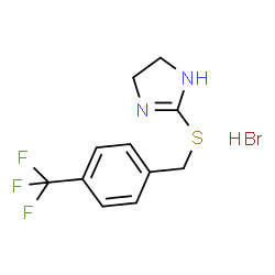 2-((4-(三氟甲基)苄基)硫代)-4,5-二氢-1H-咪唑氢溴酸盐结构式