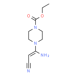 ETHYL 4-(1-AMINO-2-CYANOVINYL)TETRAHYDRO-1(2H)-PYRAZINECARBOXYLATE结构式