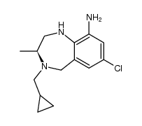 (S)-9-amino-7-chloro-4-(cyclopropylmethyl)-2,3,4,5-tetrahydro-3-methyl-1H-1,4-benzodiazepine Structure