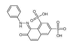 7-oxo-8-(phenylhydrazinylidene)naphthalene-1,3-disulfonic acid Structure