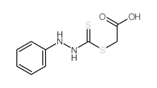 Acetic acid,2-[[(2-phenylhydrazinyl)thioxomethyl]thio]- Structure