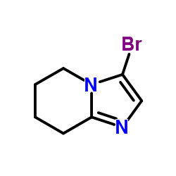 3-溴-5,6,7,8-四氢咪唑并[1,2-A]吡啶结构式